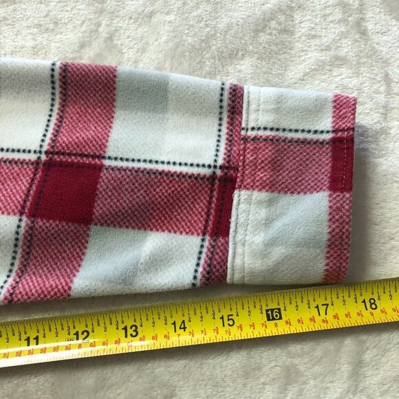 RIDERS By Lee Red & White Plaid Flannel Button Down Shirt Size Large - Picture 7 of 9